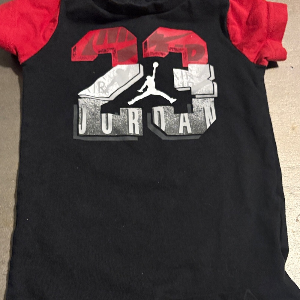 Jordan Black and Red 23 Graphic Short Sleeve Tee
